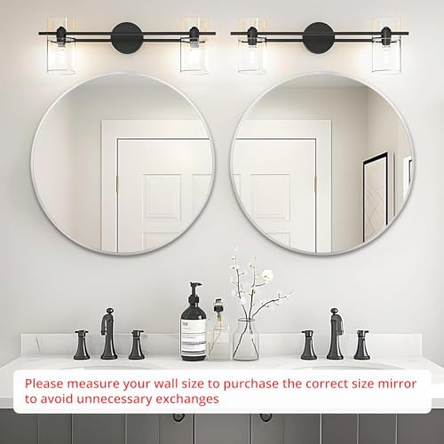 Silver Round Mirror 30 Inch, Wall Circle Mirror - Image 2