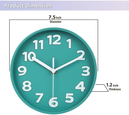 JENLYSTIME 8 Inch Modern Dual‑Mode Clock, Wall Clock & Tabletop Clock - Image 6