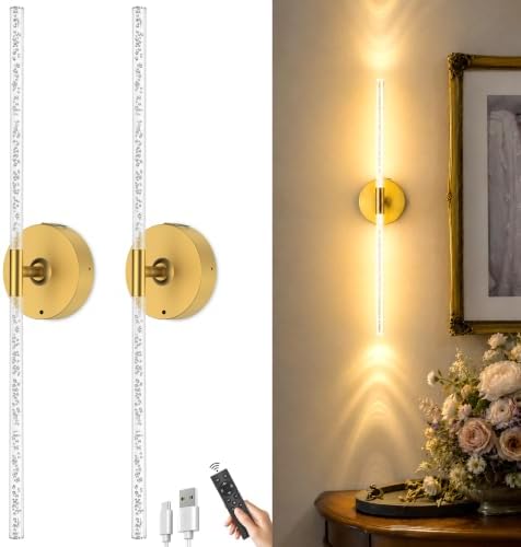 Rechargeable Wall Lights Battery Operated Sconce 2Pack by iThirdHomeOutdoorLighting