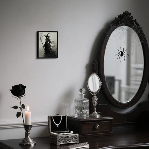 Vintage Halloween Dark Witch Canvas Wall Art, Mysterious Witch - Image 6