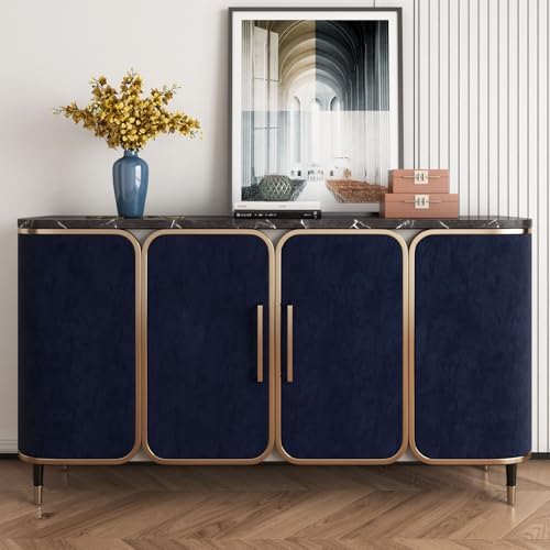 YENHOME 17.7"X590" Blue Velvet Wallpaper Peel and Stick Textured Self Adhesive - Image 4