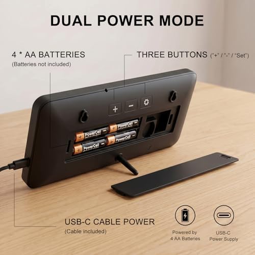 JoFomp 10.5" Large Digital Wall Clock Battery Operated - Image 5