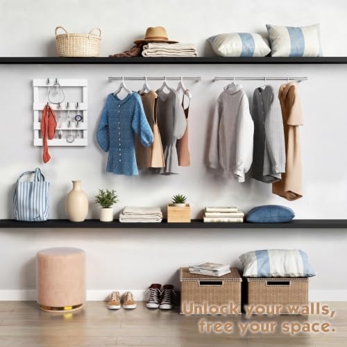 Black Floating Shelves 48 Inch Long, Large Wall Shelf - Image 6