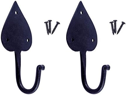 Renovators Supply Manufacturing Spade Single Coat Hook, Cast Iron Black Powder by RenovatorsSupplyManufacturing