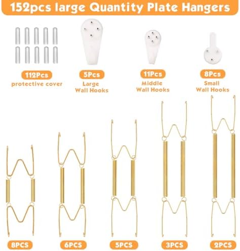 24 pcs Plate Hangers for The Wall, 4/6/8/10/12 Inch Invisible Decorative Wall - Image 3