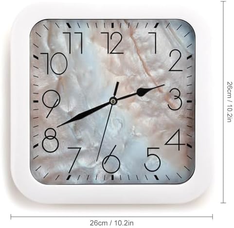 Mother of Pearl Light Square DIY Frame Wall Clock - Image 2