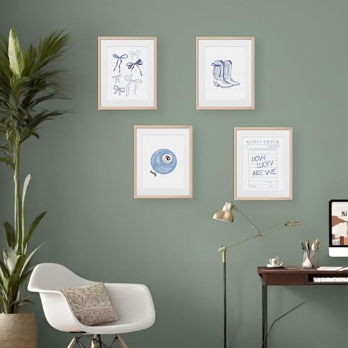 XYDEG Blue Bow Bedroom Decor, Coastal Granddaughter Wall Art Prints, Cowgirl - Image 3