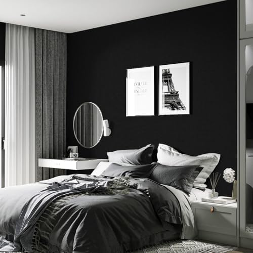 Black Peel and Stick Wallpaper Self-Adhesive Contact Paper Tear Resistant - Image 3