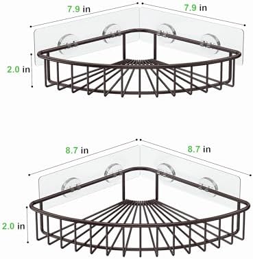 SMARTAKE 2-Pack Corner Shower Caddy, SUS304 Stainless Steel - Image 4