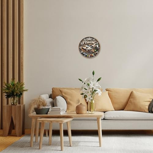 Fish Wooden Battery Operated Wall Clock - Image 3