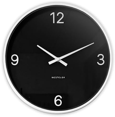 Westclox 20 Inch Contemporary Black and White Wall Clock by Westclox