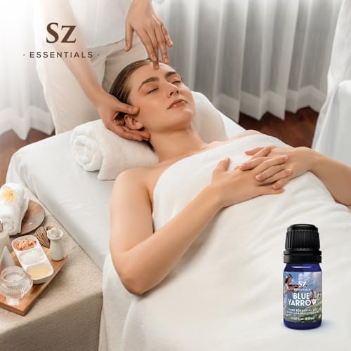 Blue Yarrow Essential Oil – 100% Pure – Calming & Grounding – Deep Blue Steam-Distilled Oil from Achillea millefolium – Aromatherapy, Self-Care & Natural Perfumery – 0.22 fl oz (6.5 mL)