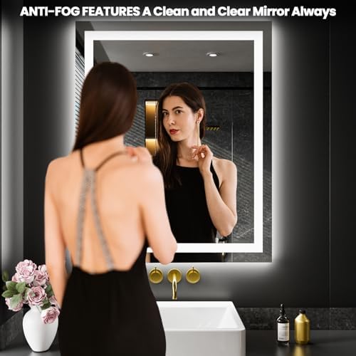 LOAAO 28"X36" LED Bathroom Mirror - Image 2