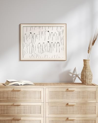 VIYYIEA Framed Modern Minimalist Sketch Wall Art - Image 2