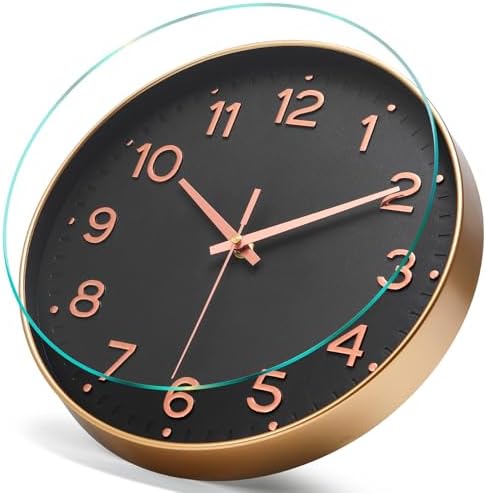 MEIRED Wall Clock 12 Inch Silent Non Ticking Battery Operated Round Wall Clock - Image 3