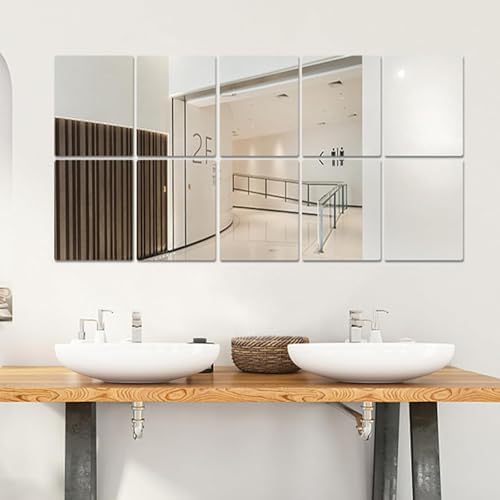 10 Pack Acrylic Mirror Tiles 0.2mm 8 x 6 Inch Self-Adhesive Flexible Plastic - Image 6