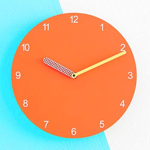 Stephanie Imports Modern Minimalist Orange & Yellow Wall Clock by StephanieImports