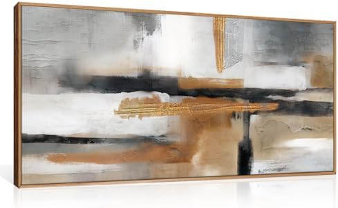 Celestdeco Modern Abstract Framed Canvas Wall Art Set, Neutral Textured Wall - Image 6