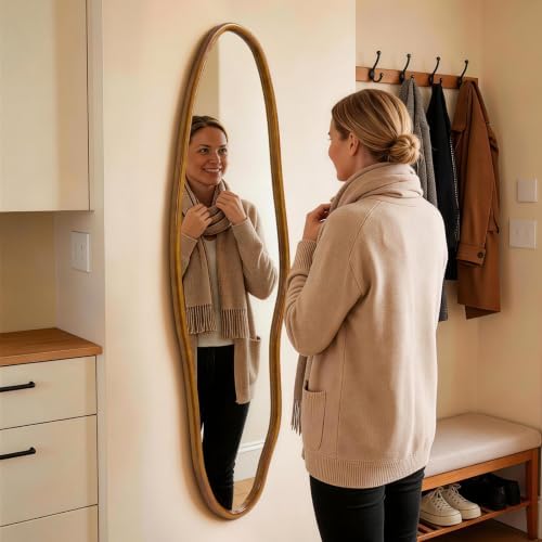 Irregular Full Length Mirror, Modern Aesthetic Full Body Mirror - Image 5