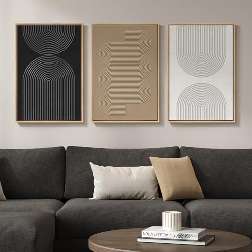 Framed Boho Abstract Wall Art Set, 3 Piece Modern 3D Artwork, 16x24 In - Image 4