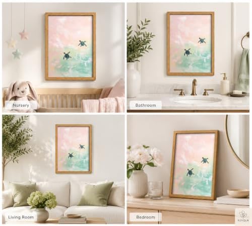 Framed Coastal Turtle Wall Art, Ocean Animal Picture, Summer Wall Decor - Image 6
