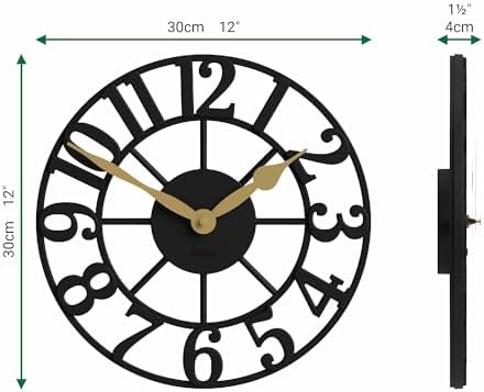 JONES CLOCKS® Lighthouse wall Clock | Sculptural Skeleton Clock | Black - Image 4