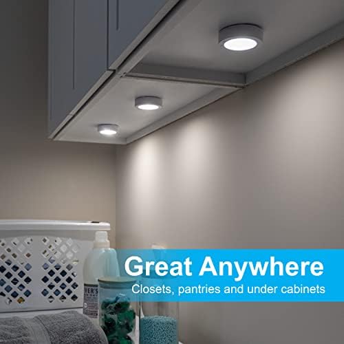 GE Battery Powered Puck Lights, Touch On/Off, 20 Lumens, 2 Pack - Image 6