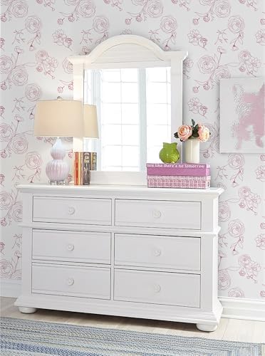 Safiyya 393"x17.3" Pink Floral Peel and Stick Wallpaper Modern Contact Paper - Image 5