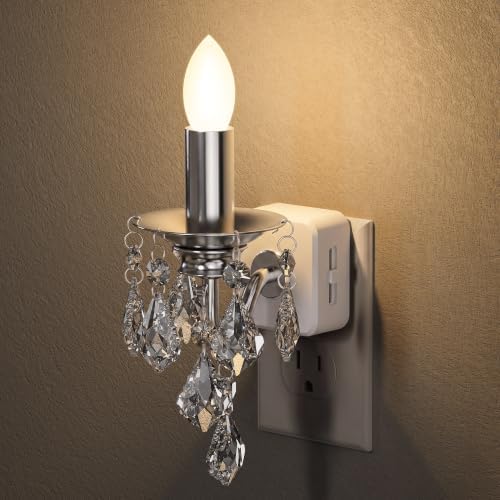 Briignite Chandelier Night Lights Plug into Wall, Dusk to Dawn Sensor by WelcometoBriigniteenjoyyourtimehere
