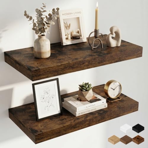 Fun Memories Floating Shelves 24 Inch Long, 9.3 Inch Deep Floating Shelf by FunMemories