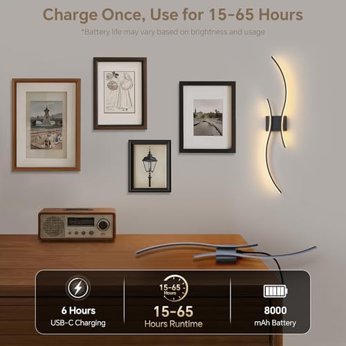 Wireless Wall Sconces Set of Two - Image 5