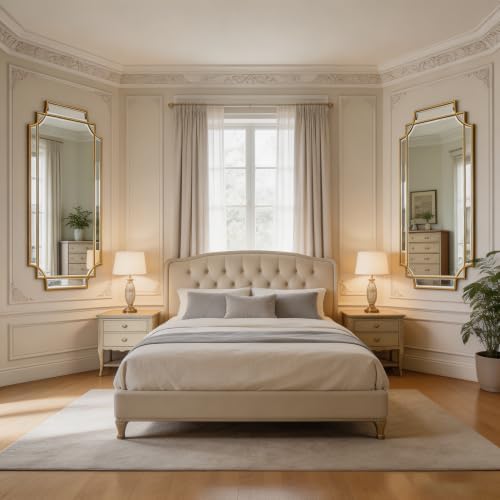 59"x30" Large Rectangle Beveled Mirror - Image 6