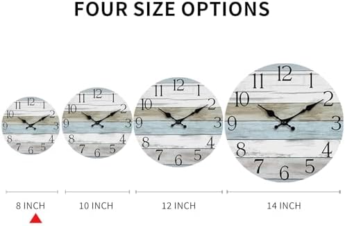 8 Inch Wall Clock, Silent Battery Operated Analog Clock - Image 4