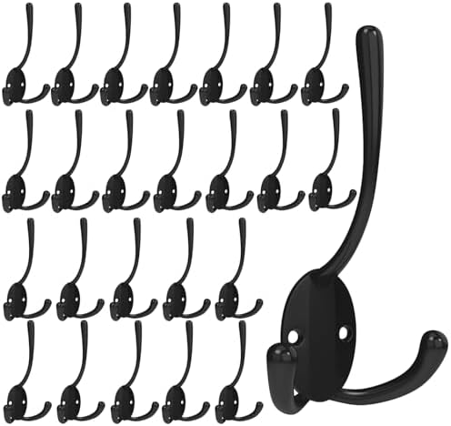 25 Pack Coat Hooks Heavy Duty, Strong Load-Bearing Capacity, Wall Hooks by CRXCRC
