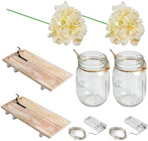 Wall Sconce Decor 2pcs, Mason Jar Wall Sconce Farmhouse Home Decor - Image 6
