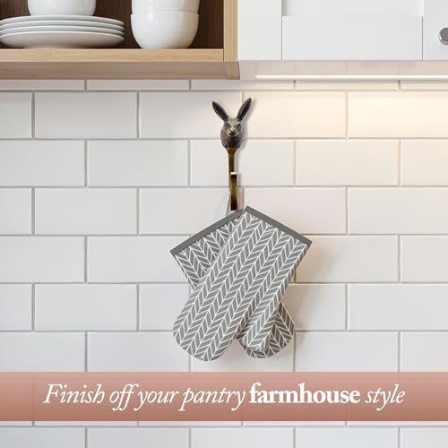 Cast Iron Hare Hook, Heavy Duty, 5.15 inch Tall, Farmhouse Decorative Wall Hook - Image 4
