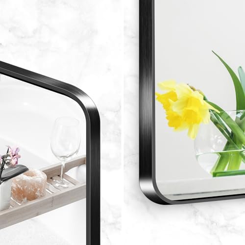 BONEWEI 20x40 inch Bathroom Mirror, Wall Mounted Bathroom Frame Vanity Mirror - Image 6