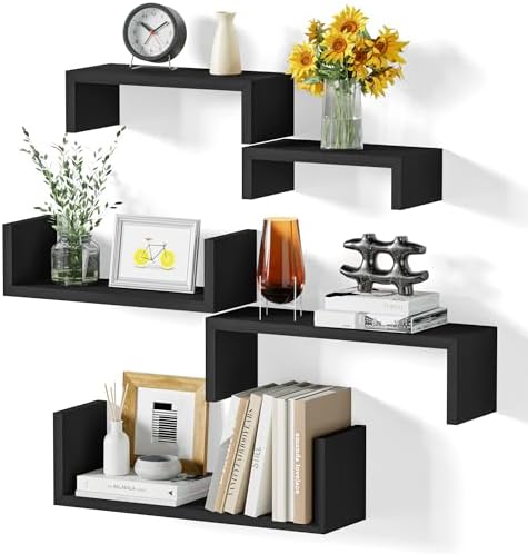 SRIWATANA Black Floating Shelves by SRIWATANA