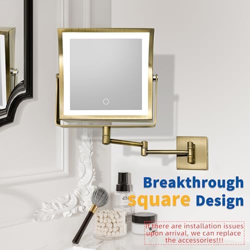 Ruacq Wall Mounted Makeup Mirror - Image 5