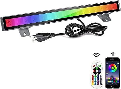 CREATESTAR RGB LED Wall Washer Light, IP66 Waterproof 48 W RGB LED Light Bar by CREATESTAR