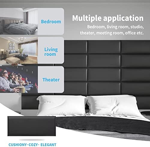 Art3d 12-Pack Peel and Stick Upholstered Headboard, 9.84 x 23.62 in - Image 5