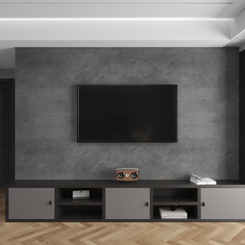 3yecao 48"×591" Large Size Extra Wide Thick Darker Grey Black Concrete - Image 4
