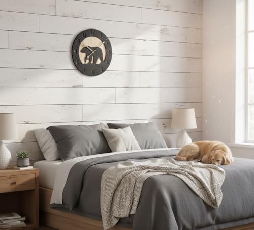 Young's Inc Wood Bear Carved Wall Clock - Image 6