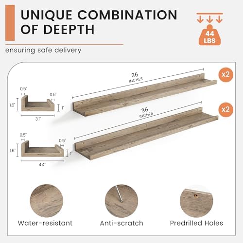 FLYJOE Floating Picture Ledge Shelves - Image 3