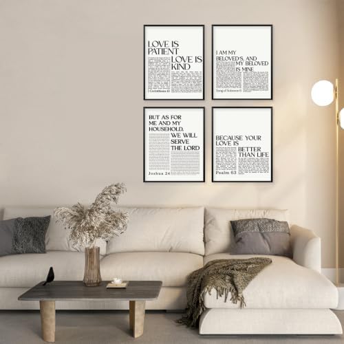 Locomiss Black and White Christian Modern Bible Minimalist Wall Art Decor - Image 6