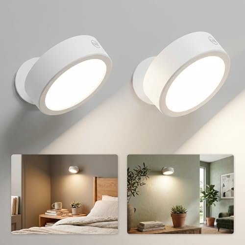 EZVALO LED Wall Mounted Light, 3000mAh Rechargeable Cordless Wall Sconce by EZVALO