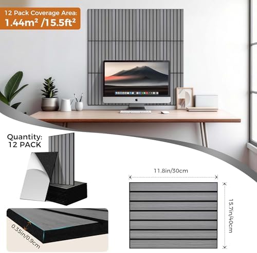 TO-TH 12Pack Acoustic Panels Peel and Stick Soundproof Wall Panel - Image 6