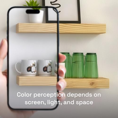 Solid Wood Floating Shelves for Wall 30 Inches Long, Natural Wood Shelf - Image 7