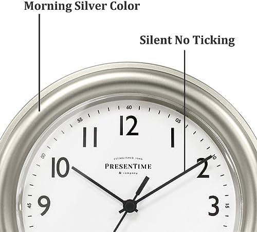 Presentime 8.5" Modern Farmhouse Essential Wall Clock - Image 2