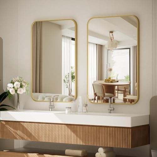 BEAUTYPEAK 24" x 36" Rectangular Aluminum Alloy Frame Wall Mounted Bathroom - Image 5